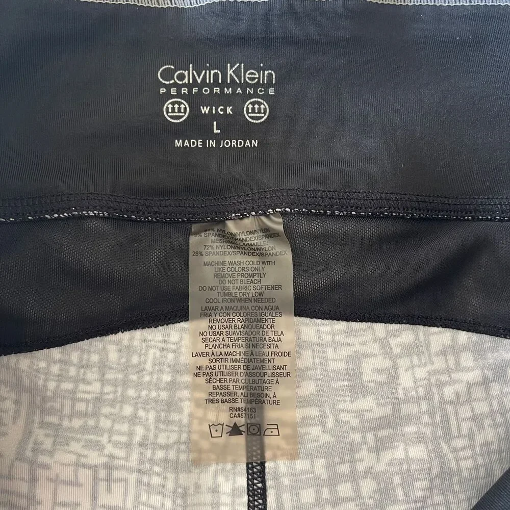 Calvin Klein Women's Performance Wick High Workout Leggings Waisted Pant Size L - Picture 4 of 8
